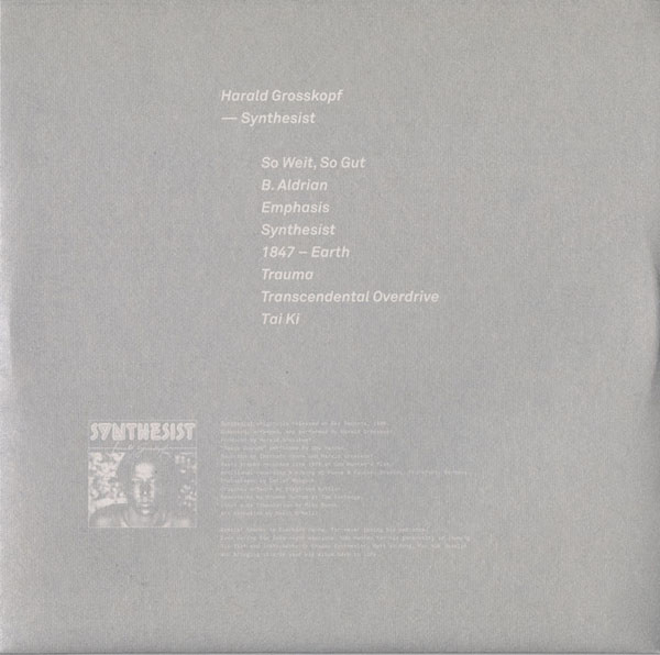 Harald Grosskopf - Synthesist / Re-Synthesist | Rvng Intl. (ReRVNG01) - main