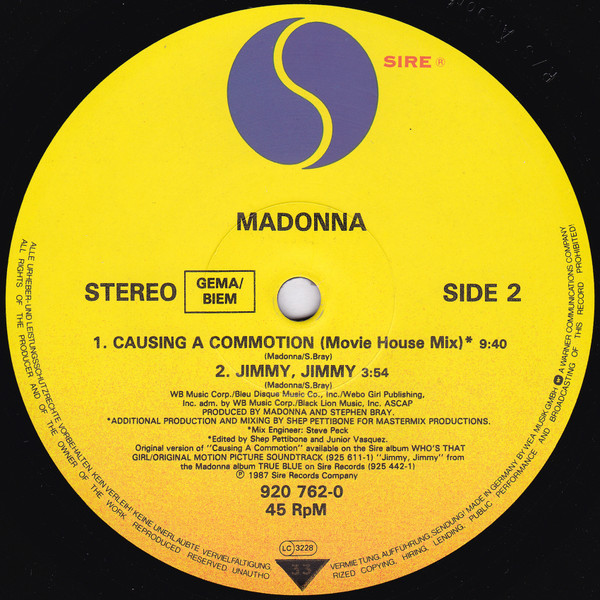 Madonna - Causing A Commotion | Sire (920 762-0) - 4