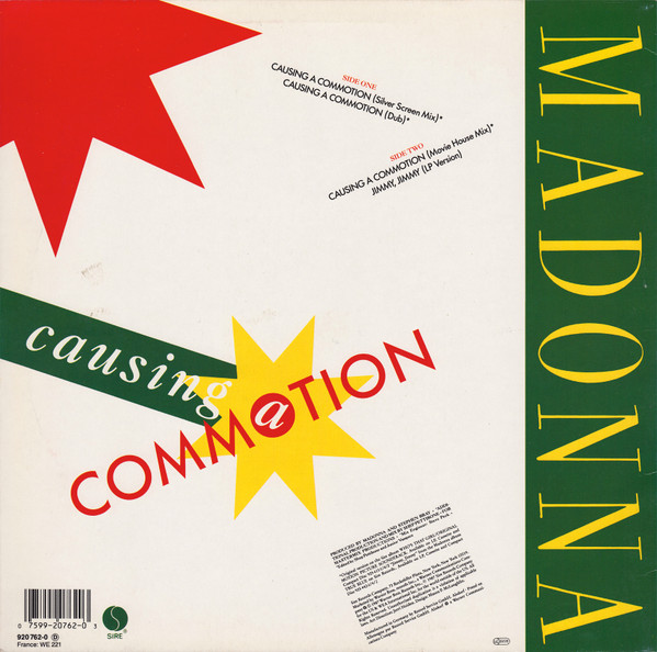 Madonna - Causing A Commotion | Sire (920 762-0) - 2