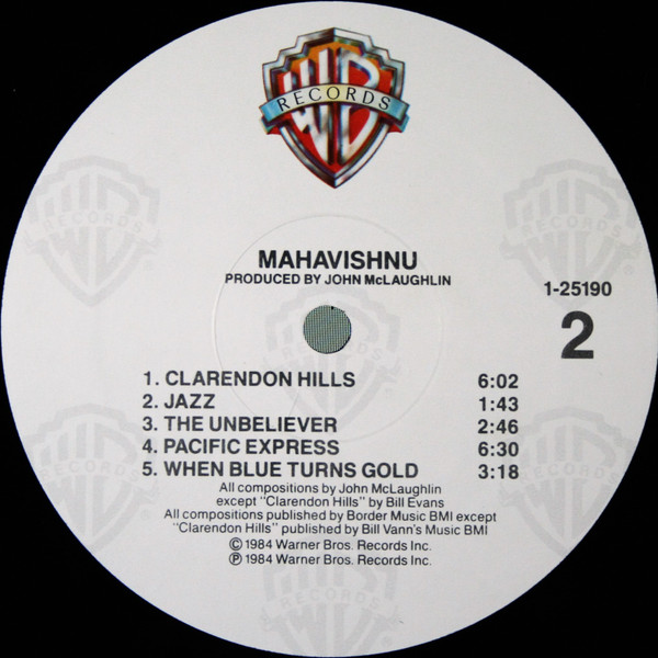 Mahavishnu - Mahavishnu | Warner Bros. Records (1-25190)