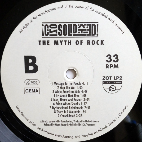 Consolidated - The Myth Of Rock | Zoth Ommog (ZOT LP2) - 6