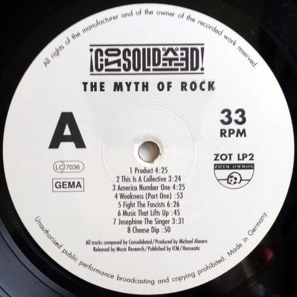 Consolidated - The Myth Of Rock | Zoth Ommog (ZOT LP2) - 5