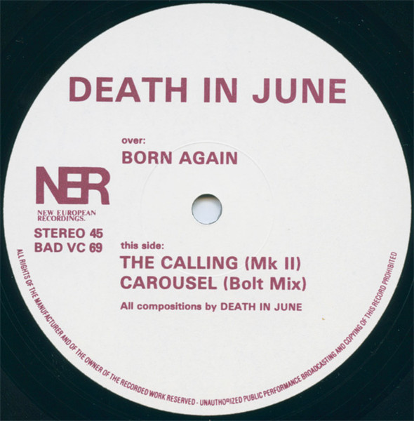 Death In June - Born Again | New European Recordings (BAD VC 69) - 4 Death In June - Born Again | New European Recordings (BAD VC 69) - 4