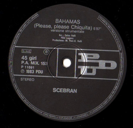 Walter Scebran - Bahamas (Please Please Chiquita) | PDU (P.A. MIX. 153) - 2 Walter Scebran - Bahamas (Please Please Chiquita) | PDU (P.A. MIX. 153) - 2