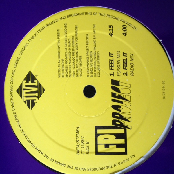 FPI Project - Feel It | Jive (ZT 10897) - 4