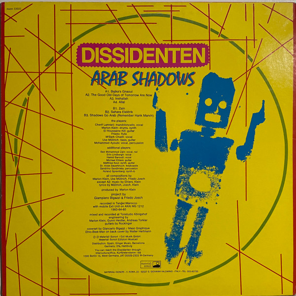 Dissidenten - Arab Shadows | Materiali Sonori (MASO 33031) - 2