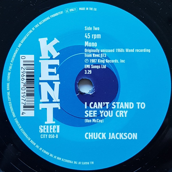Chuck Jackson - What's With This Loneliness / I Can't Stand To See You Cry | Kent Select (CITY 050) - 2