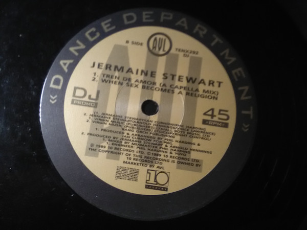 Jermaine Stewart - Tren De Amor | 10 Records (TENX292 DJ) - 3