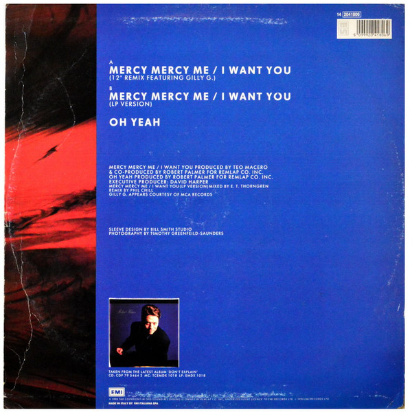Robert Palmer - Mercy Mercy Me / I Want You | EMI (14 2041806) - 2