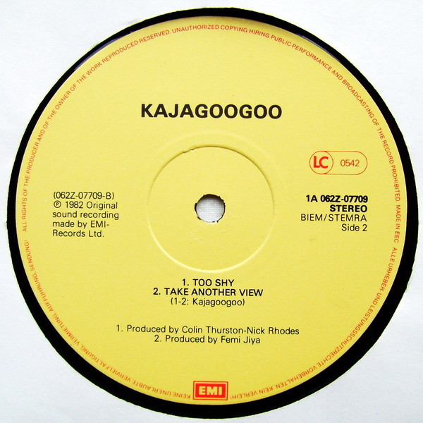 Kajagoogoo - Too Shy (Midnight Mix) | EMI (1A 062Z-07709) - 4