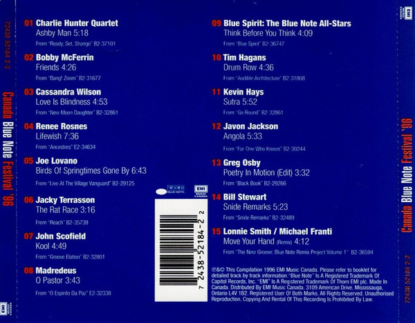 Various - Blue Note Festival '96 [CD] | Blue Note (72438 52184 2-2) - 2