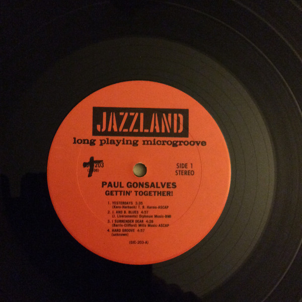 Paul Gonsalves - Gettin' Together | Original Jazz Classics (OJC-203) - 3