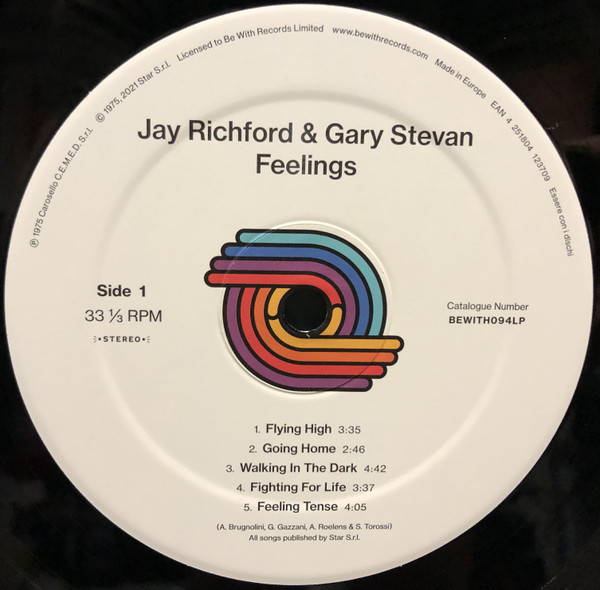 Jay Richford & Gary Stevan - Feelings | Be With Records (BEWITH094LP) - 2