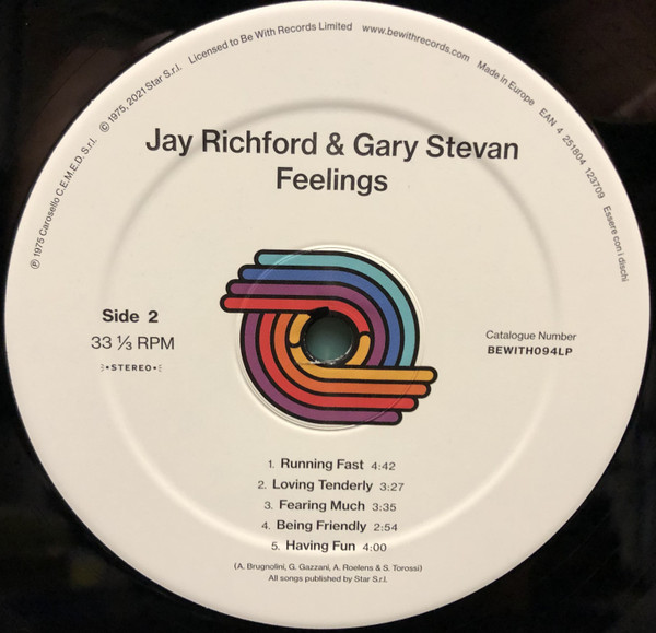 Jay Richford & Gary Stevan - Feelings | Be With Records (BEWITH094LP) - 3