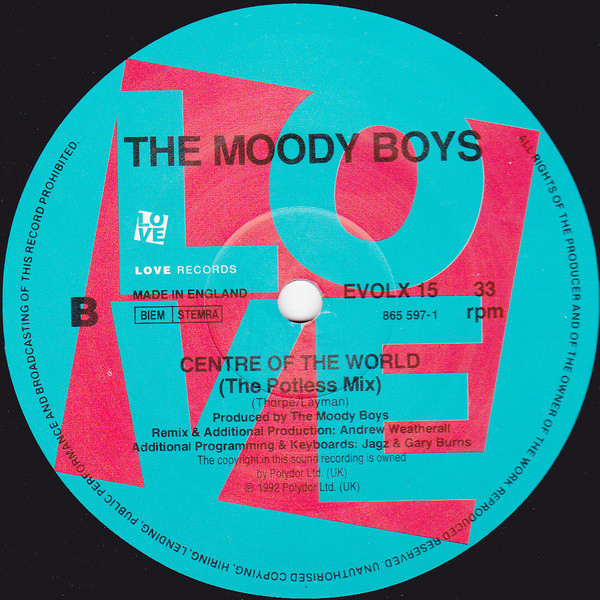 The Moody Boys - Centre Of The World | Love Records (EVOLX 15) - 3