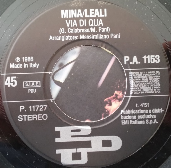 Mina - Fausto Leali - Via Di Qua | PDU (P.A. 1153) - 3