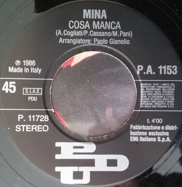 Mina - Fausto Leali - Via Di Qua | PDU (P.A. 1153) - 4