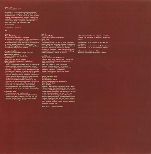Yabby You - Jesus Dread 1972-1977 | Blood & Fire (BAFLP 021) - 4