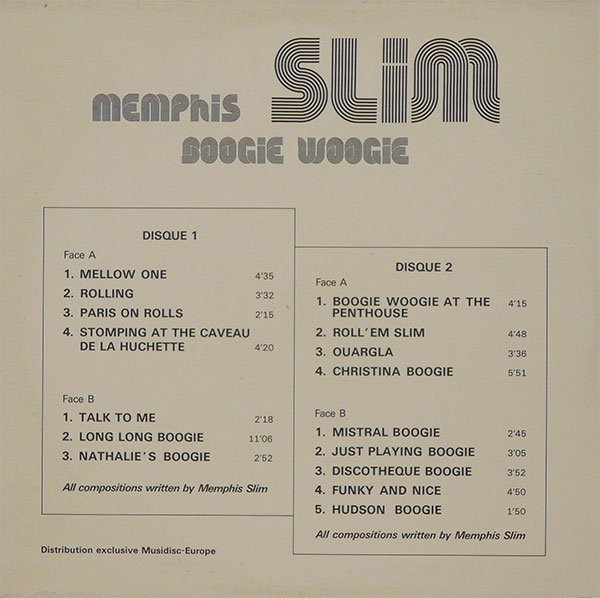 Memphis Slim - Boogie Woogie | Disques Festival (ALBUM 247) - 2