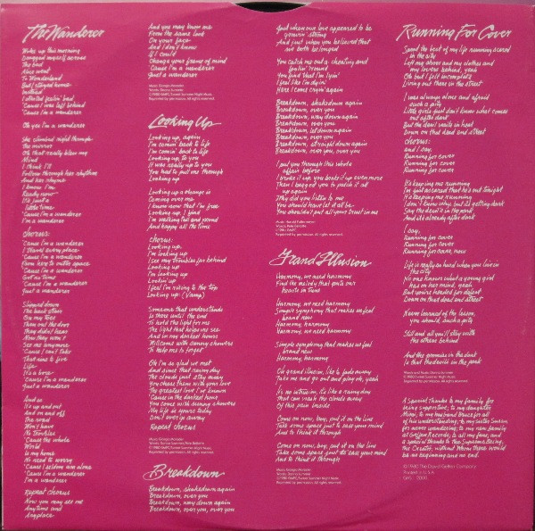 Donna Summer - The Wanderer | Geffen Records (GHS 2000) - 4