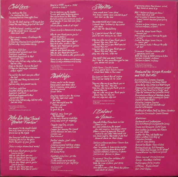 Donna Summer - The Wanderer | Geffen Records (GHS 2000) - 3