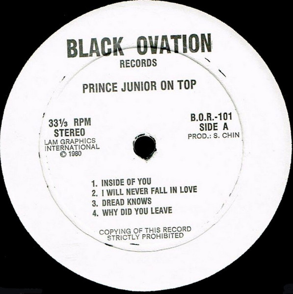 Prince Junior - On Top | Black Ovation Records (B.O.R.-101) - 3