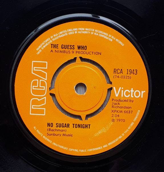 The Guess Who - American Woman / No Sugar Tonight | RCA Victor (RCA 1943) - 2 The Guess Who - American Woman / No Sugar Tonight | RCA Victor (RCA 1943) - 2
