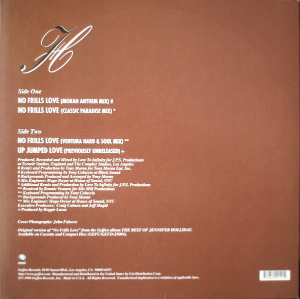 Jennifer Holliday - No Frills Love | Geffen Records (GEF12-22219) - 2