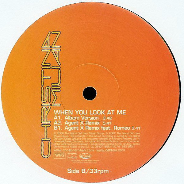 Christina Milian - When You Look At Me | Def Soul (582 980-1) - 3 Christina Milian - When You Look At Me | Def Soul (582 980-1) - 3