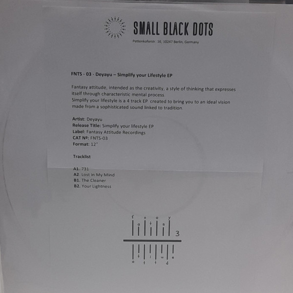 Deyayu - Simplify Your Lifestyle | Fantasy Attitude (FNTS-03)