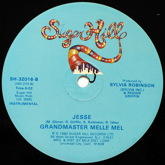 Grandmaster Melle Mel - Jesse | Sugar Hill Records (SH 32016) - 2