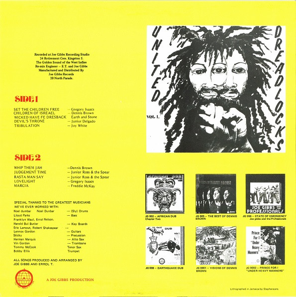 Various - United Dreadlocks Vol. 1 | Joe Gibbs Music (JGML 010) - 2