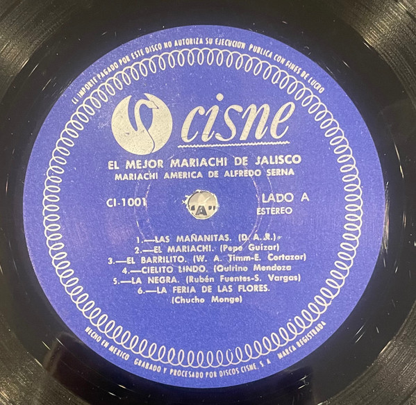 Mariachi América de Alfredo Serna - El Mejor Mariachi De Jalisco | Cisne (CI-1001) - 3 Mariachi América de Alfredo Serna - El Mejor Mariachi De Jalisco | Cisne (CI-1001) - 3