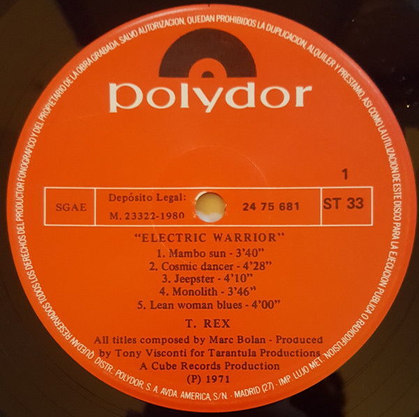 T. Rex - Electric Warrior | Polydor (24 75 681) - 4