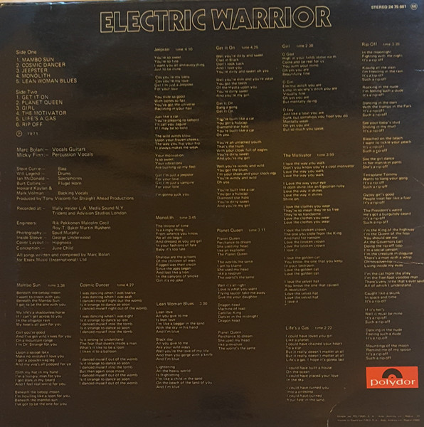 T. Rex - Electric Warrior | Polydor (24 75 681) - 2