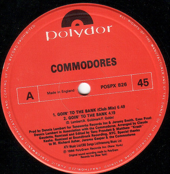 Commodores - Goin' To The Bank | Polydor (POSPX 826) - 2 Commodores - Goin' To The Bank | Polydor (POSPX 826) - 2