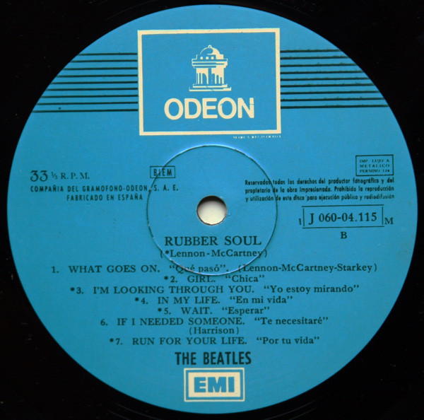 The Beatles - Rubber Soul | Odeon (1 J-060 04115 M) - 4