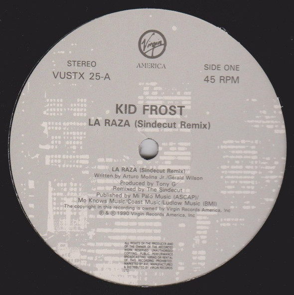 Kid Frost - La Raza (Sindecut Remix) | Virgin America (VUSTX 25) - 3