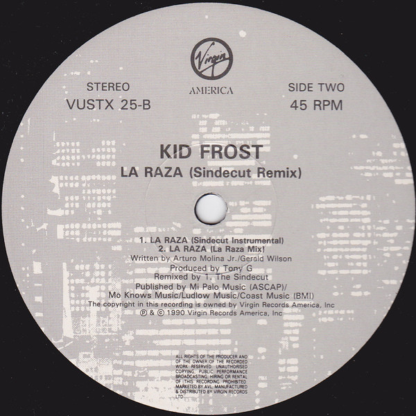 Kid Frost - La Raza (Sindecut Remix) | Virgin America (VUSTX 25) - 4