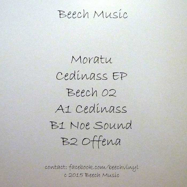 Moratu - Cedinass EP | Beech Music (Beech 02) - 2