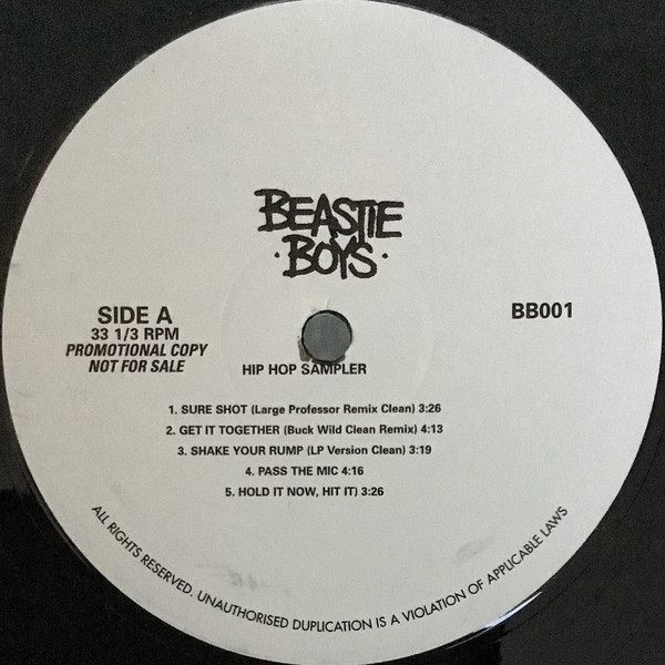Beastie Boys - Hip Hop Sampler | Not On Label (BB001) - 3