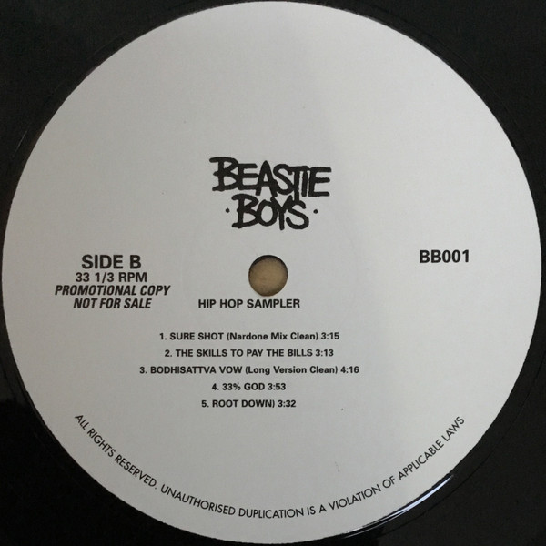 Beastie Boys - Hip Hop Sampler | Not On Label (BB001) - 4