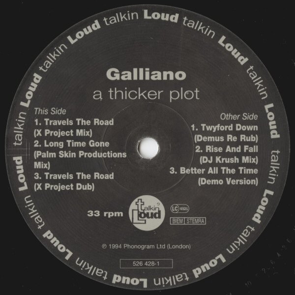 Galliano - A Thicker Plot - Remixes 93-94 | Talkin' Loud (526 426-1) - 6
