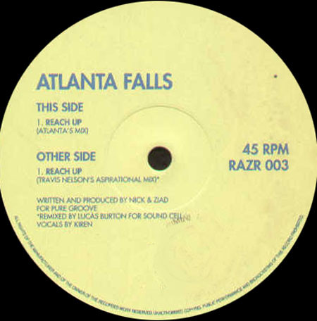 Atlanta Falls - Reach Up | Razor Records (RAZR 003) - main