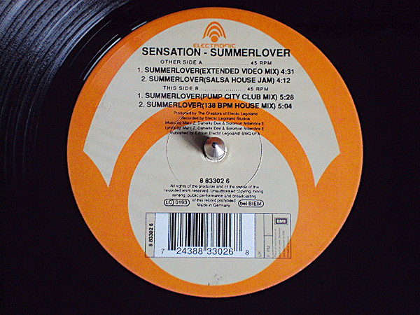 Sensation - Summerlover | Electronic (8 83302 6)