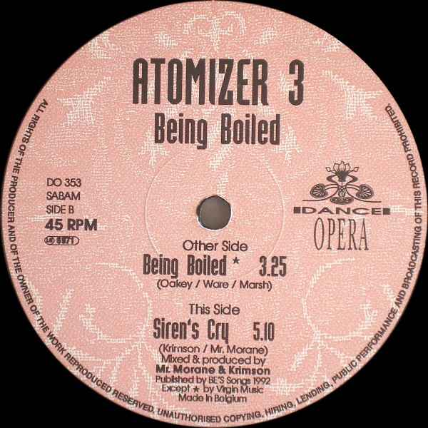Atomizer - Being Boiled | Dance Opera (DO 353) - 2