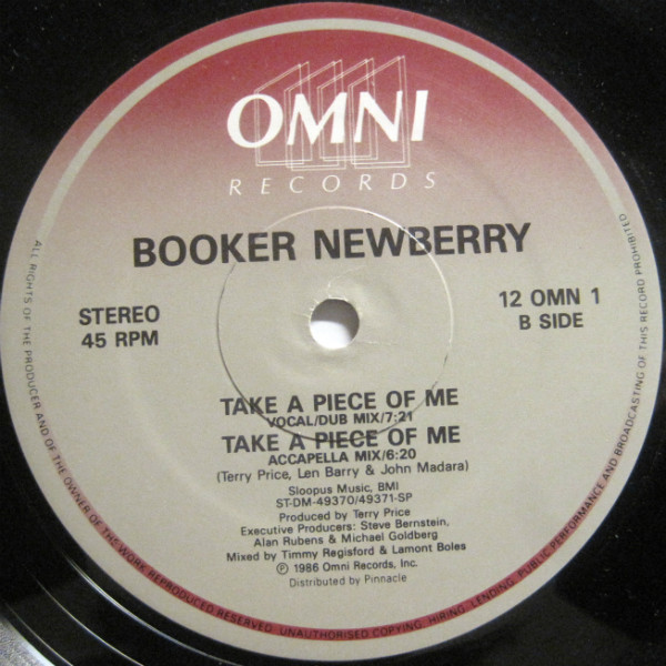Booker Newberry - Take A Piece Of Me | Omni Records (12 OMN 1) - 2