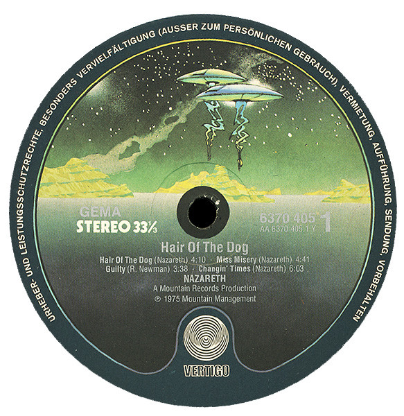 Nazareth - Hair Of The Dog | Vertigo (6370 405) - 3