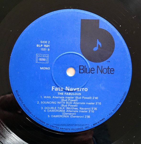 Fats Navarro - The Fabulous Fats Navarro Volume 1 [Vinyl] | Blue Note (BLP 1531) - 4