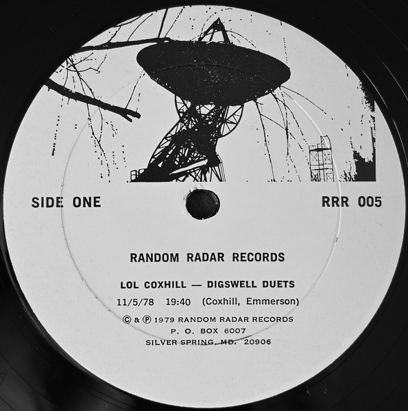 Lol Coxhill - Digswell Duets | Random Radar Records (RRR 005) - 3